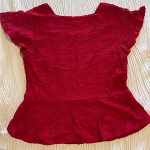 Liz Claiborne Red Lace Blouse